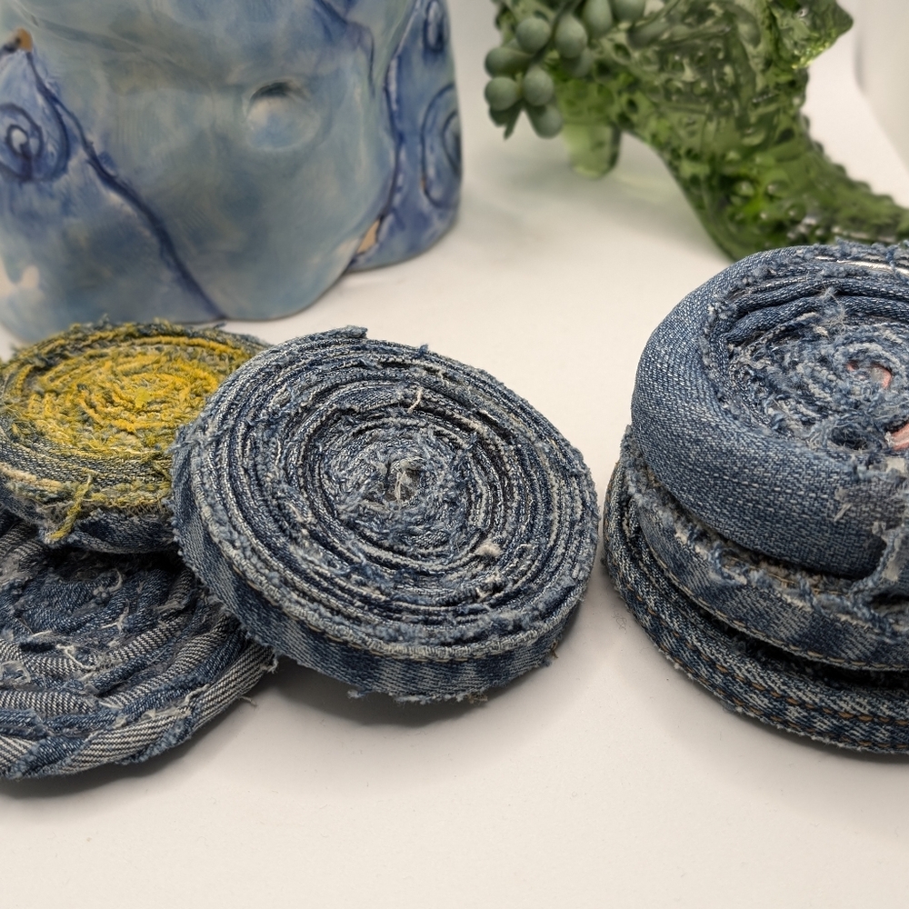 Denim Coaster Set of 6 - Picture 2 of 3